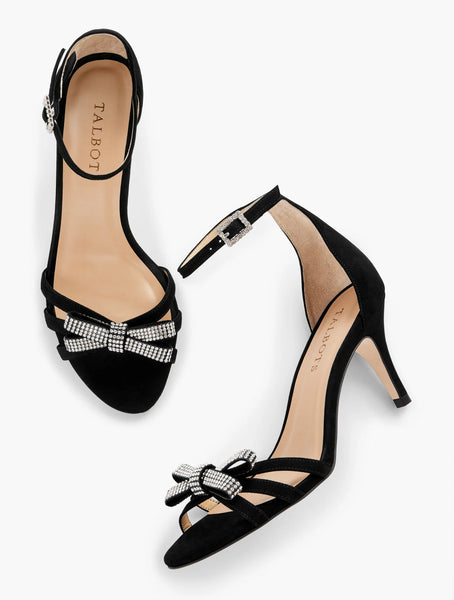 Erica Ankle Strap Sandals - Suede