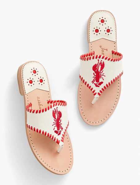 Jack Rogers® Lobster Embroidered Sandals