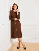 Merino Wool Ribbed Midi Dress