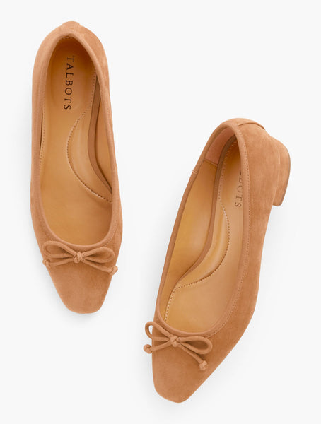 Vanessa Suede Block Heel Pumps
