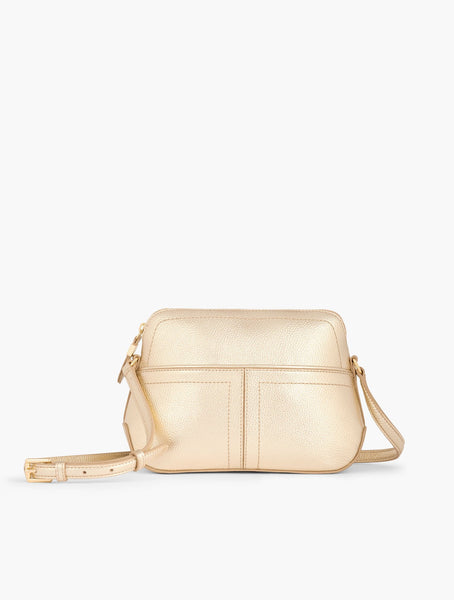 Ellis Leather Crossbody Bag - Metallic