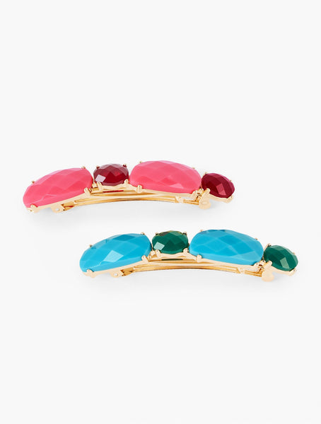 Organic Stone Barrette Set