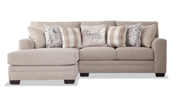 Cottage Chic 2 Piece Right Arm Facing Sectional