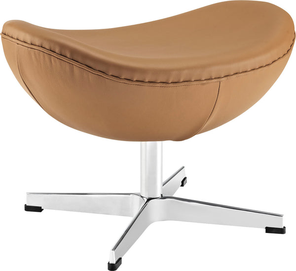 Glove Leather Ottoman Terracotta