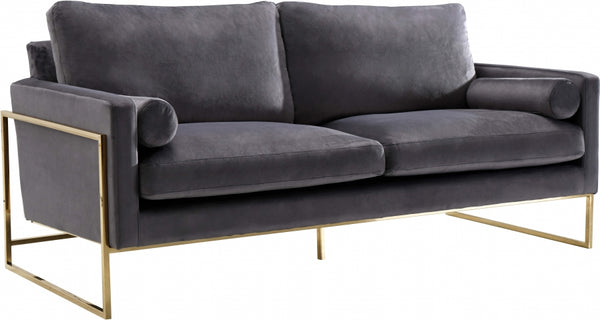Mila Velvet Sofa Gray
