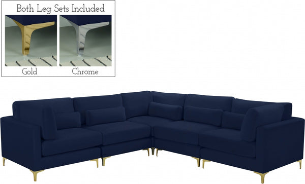 Julia Sectional Sofa 108.5 W  Navy