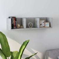 CD Wall Shelf Concrete Gray 29.5"x7.1"x7.1" Chipboard Gray