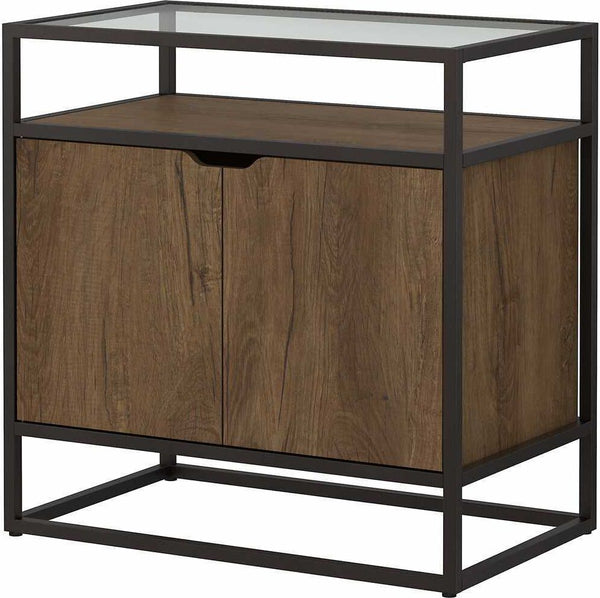 Coffee Bar Storage Rustic Brown Embossed
