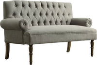 Anchig Chesterfield Settee Gray