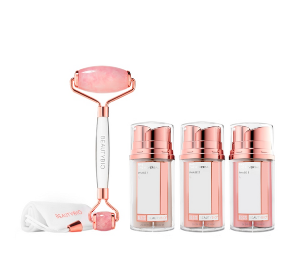 BeautyBio R45 The Reversal Retinol Booster + Bonus rose Quartz Roller