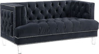 Ansario Loveseat Black Velvet