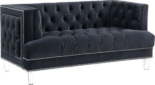Ansario Loveseat Black Velvet