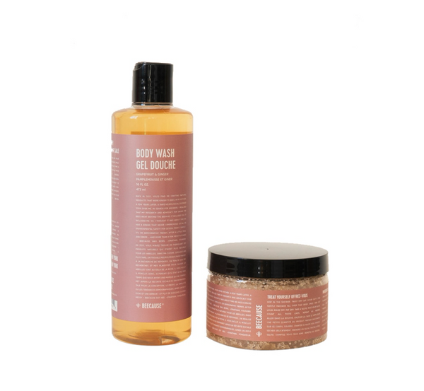 BeeCause Body Wash & Scrub Duo