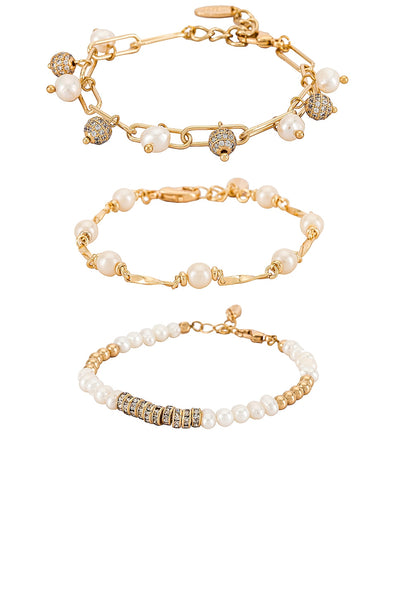 Ettika Pearl Bracelet Set