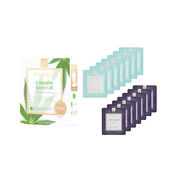 Foreo UFO Activated Cannabis mask 6-Pack with Free AM/PM Masks