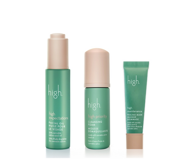 High beauty Cannabis Facial Oil with Bonus Cleanser & Mask