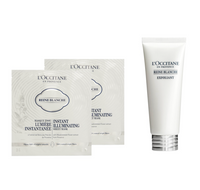 L'Occitane Rein Blanche Exfoliant & Sheetmask Trio