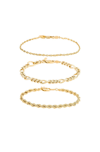 Natalie B Jewelry Triple Crown Bracelet Set