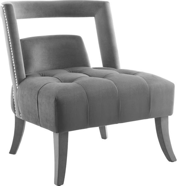 Honor Accent Lounge Performance Velvet Armchair Gray