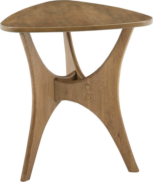 Blaze Mid-Century Triangle Wood End Table 21"W x 20"D x 20.75"H Light Brown