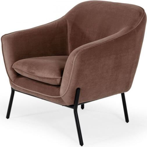 Modrest Joiner Velvet Armchair Taupe