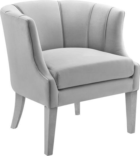 Turin Grey Velvet Chair