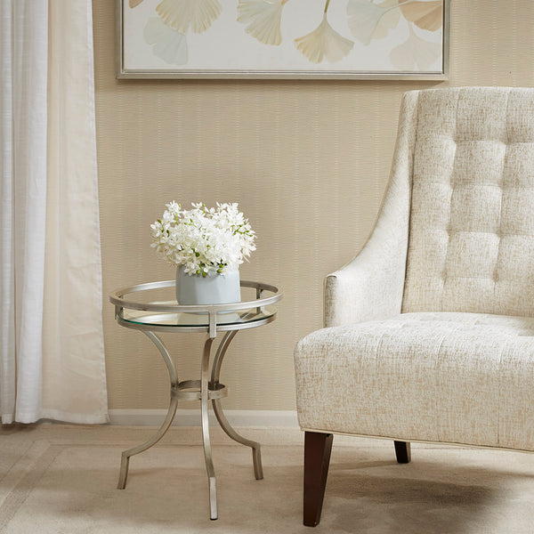 Griffin Accent Table Silver & Metal