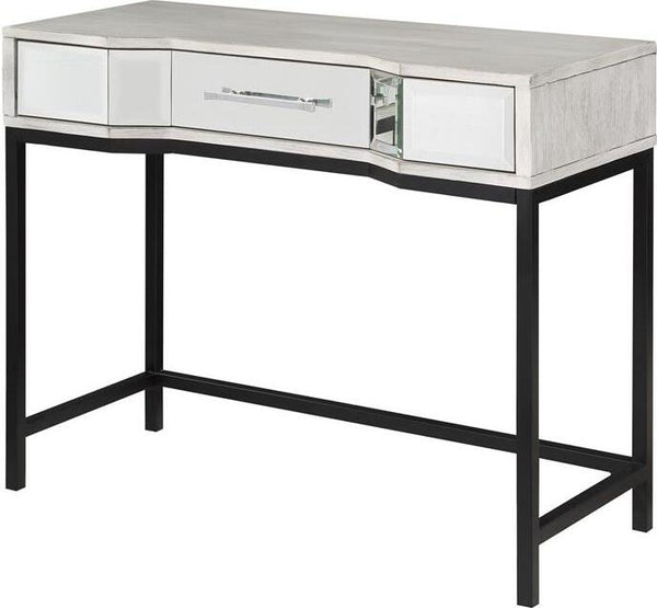 Gabby One Drawer Console White & Black