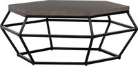 Modrest Tartan Coffee Table Gray And Black