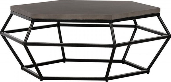Modrest Tartan Coffee Table Gray And Black